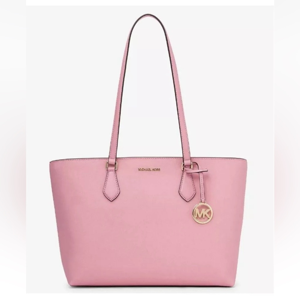 New Michael Kors Sheila Large Tote Saffiano Leather Carnation